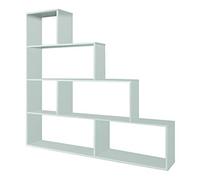 Habitdesign Estantería Decorativa, Librería Salon, Modelo Klum, Acabado en Blanco Brillo, Medidas: 145 cm (Alto) x 145 cm (Ancho) x 29 cm (Fondo)