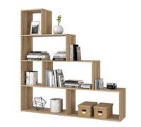 Habitdesign Estantería Decorativa, Librería Salon, Modelo Klum, Acabado en Roble Canadian, Medidas: 145 cm (Alto) x 145 cm (Ancho) x 29 cm (Fondo)