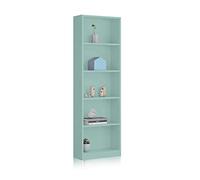Habitdesign 005422J Estantería Juvenil 6 baldas, Librería Vertical, Modelo I-Joy, Acabado en Color Verde Acqua, Medidas: 180 cm (Alto) x 52 cm (Ancho) x 25 cm (Fondo), Verde Aqua
