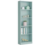 Habitdesign Estantería Juvenil 6 baldas, Librería Vertical, Modelo I-Joy, Acabado en Color Verde Acqua, Medidas: 180 cm (Alto) x 52 cm (Ancho) x 25 cm (Fondo), Verde Aqua