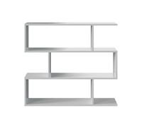 Habitdesign Estantería Librería Baja, Modelo Athena, Acabado Blanco Brillo, Medidas: 97 cm (Alto) x 110 cm (Ancho) x 24 cm (Fondo)