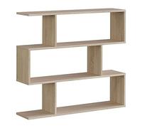 Habitdesign Estantería Librería Bolonia Color Roble 6 Huecos, Para Salón, Comedor O Despacho, 110 cm (ancho) 25 cm (profundo) 97 cm (altura)