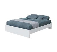 Habitdesign Estructura de Cama de Matrimonio, 166x196x39 (AnchoxFondoxAlto-en cm), Color Blanco Artik (Mate), Modelo Ethna (Sin Somier)