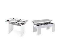 Habitdesign Mesa Consola Desplegable, Mesa Auxiliar o de Cocina, Modelo Tavolo + Mesa de Centro Elevable, Mesita de Salón o Comedor, Modelo LC