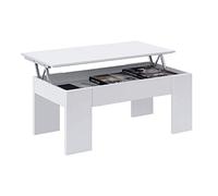 Mesa de centro elevable en color blanco artik (mate) 45-56x100x50 cm
