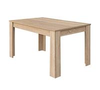 Habitdesign Mesa de Comedor Extensible, Mesa salón o Cocina, Acabado en Color Roble Canadian, Modelo Kendra, Medidas: 140-190 cm (Largo) x 90 cm (Ancho) x 78 cm (Alto)