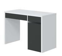 Habitdesign Mesa Escritorio MIA Blanco y Gris Oficina Estudio Juvenil 75x108x50
