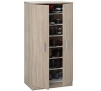 Habitdesign Mueble Zapatero Dos Puertas, Mueble Auxiliar, Modelo Basic, Acabado en Roble Canadian, Medidas: 55 cm (Ancho) x 108 cm (Alto) x 36 cm (Fondo)