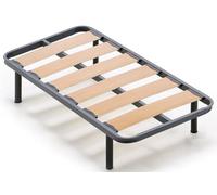 habithor - Somier Reforzado con Láminas de 170 mm y Estructura de Acero 40x30 mm con Patas Cilíndricas Incluidas | Medida: 90x180 cm | Refuerzo Central | Fabricado en España