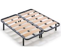 habithor - Somier Reforzado con Láminas de 170 mm y Estructura de Acero 40x30 mm con Patas Cilíndricas Incluidas | Medida: 160x180 cm | Refuerzo Central | Fabricación Española