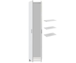 HABITMOBEL Armario Despensero escobero Auxiliar de Madera de 1 Puerta Blanco