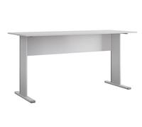 HABITMOBEL Mesa de Oficina, armazón de la Mesa de Acero y bilaminado Acabado Platino 120 x 60 cms