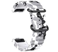 HABITZ Correa oceánica de silicona de 22 y 26mm Compatible for Garmin Fenix 6 Pro/7/5 Camo Band for Instinct 2/Forerunner 965/Approach S62 (Color : Camo White, Size : 26mm)