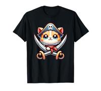 Habla como un día pirata pirata capitán gato gatito lindo Camiseta