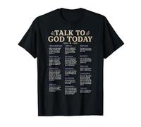 Habla con Dios Hoy Cristiano Fe Oración Escritura Biblia Camiseta