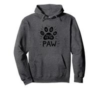 Habla con el Amante de Las Mascotas Divertido Paw Sudadera con Capucha, Unisex para Adultos, Jaspeado Oscuro, S