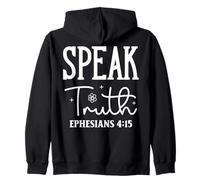 Habla la Verdad EPHESIOS 4:15 Tipografía Inspiradora Sudadera con Capucha