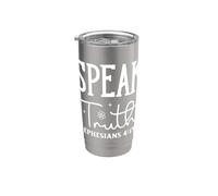 Habla la Verdad EPHESIOS 4:15 Tipografía Inspiradora Vaso térmico de acero inoxidable de doble pared
