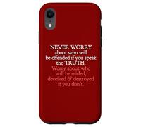 Habla la verdad sin importar quién se ofenda Juan 8 32 Carcasa para iPhone XR