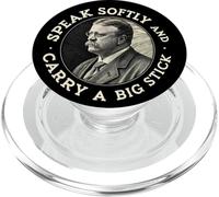 Habla suavemente y lleva un Big Stick Presidente Roosevelt USA PopSockets PopGrip para MagSafe