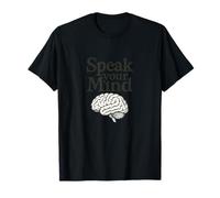 Habla tu mente Ilustración Cerebro Retro Inspirado en la ciencia Camiseta
