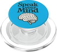 Habla tu mente Ilustración Cerebro Retro Inspirado en la ciencia PopSockets PopGrip para MagSafe