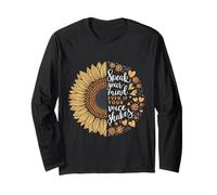 Habla tu Mente Incluso si tu Voz tiembla Girasol Manga Larga