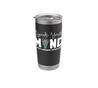 Habla tu mente Patólogo del habla y lenguaje Terapia SLP Vaso térmico de acero inoxidable de doble pared