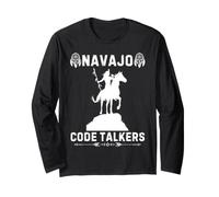 Habladores de código Navajo Día de los nativos Americanos Tribu Navajo India Manga Larga