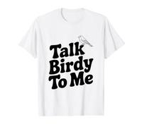 Háblame Birdy Camiseta gráfica económica, Hombre, Blanco, L