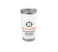 Háblame como AI Marketing Digital Humor Vaso térmico de acero inoxidable de doble pared