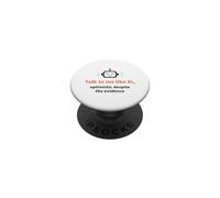 Háblame como un Robot optimista de IA PopSockets PopGrip Adhesivo