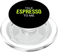 Háblame de Espresso, Gracioso Barista PopSockets PopGrip para MagSafe