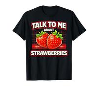 Háblame de Fresas Divertido Amante de la Fruta Retro Camiseta