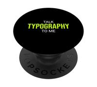 Háblame de tipografía Gracioso tipógrafo PopSockets PopGrip Adhesivo