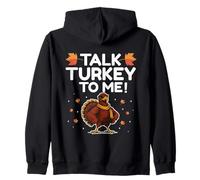 Háblame de Turquía, Divertido Día de Acción de Gracias Que Coincide con la Familia en otoño Sudadera con Capucha