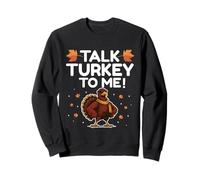 Háblame de Turquía, Divertido Día de Acción de Gracias Que Coincide con la Familia en otoño Sudadera