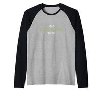 Háblame de Vino Natural, sumiller Divertido Camiseta Manga Raglan
