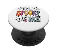 Háblame espeluznante diversión de Halloween PopSockets PopGrip Adhesivo