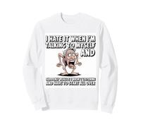 Hablando Conmigo Misma Vieja Mujer Humor Diseño para Amantes de Animales Sudadera