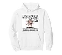 Hablando Conmigo Misma Vieja Mujer Humor Diseño para Amantes de Animales Sudadera con Capucha