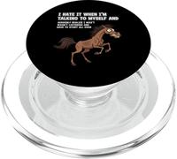 Hablando Conmigo Mismo Diseño de Humor de Caballo para Amantes de los Animales PopSockets PopGrip para MagSafe