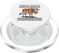 Hablando Conmigo Mismo Diseño de Humor de Vaca para Amantes de los Animales PopSockets PopGrip para MagSafe