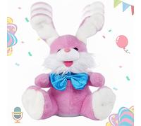 Hablando Peluche Conejo Repite Lo que Dices Peek-A Boo Peluche Juguete Grabación Pascua Conejo Mascota Electrónica Interactiva con Niños Canción para Niños Niñas Niños Regalo