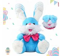 Hablando Peluche Conejo Repite Lo que Dices P Boo Peluche Juguete Grabación Pascua Conejo Mascota Electrónica Interactiva con Niños Canción para Niños Niñas Niños Regalo