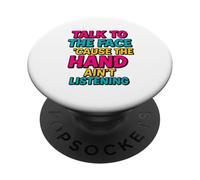 Hablar con La Cara Divertido Retro SASS Comeback PopSockets PopGrip Adhesivo