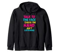 Hablar con La Cara Divertido Retro SASS Comeback Sudadera con Capucha
