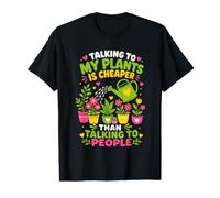 Hablar con mis Plantas es más Barato Que Hablar con la Gente Camiseta gráfica económica