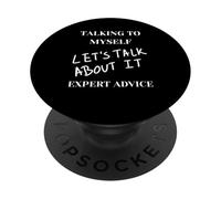 Hablar Conmigo Mismo Consejos de Expertos Gracioso Hablemos de ello PopSockets PopGrip Adhesivo