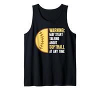 Hablar De Softball En Cualquier Momento Jugador Softball Camiseta sin Mangas